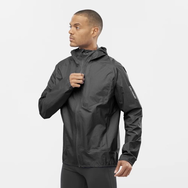 Salomon Bonatti Waterproof Men\'s Shell Jackets Black | CA 57N46
